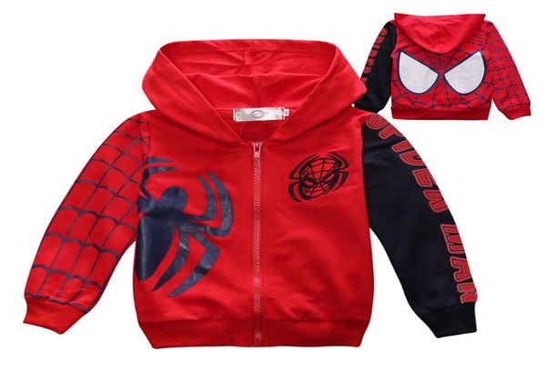 Çocuk Avenger Sweatshirt Çocuk Boys Hoodies Fermuar Süper Kahraman Üstler Uzun Kollu Karikatür Tişörtleri Sonbahar Tees Çocuk Giyim 2 Renkler5211683