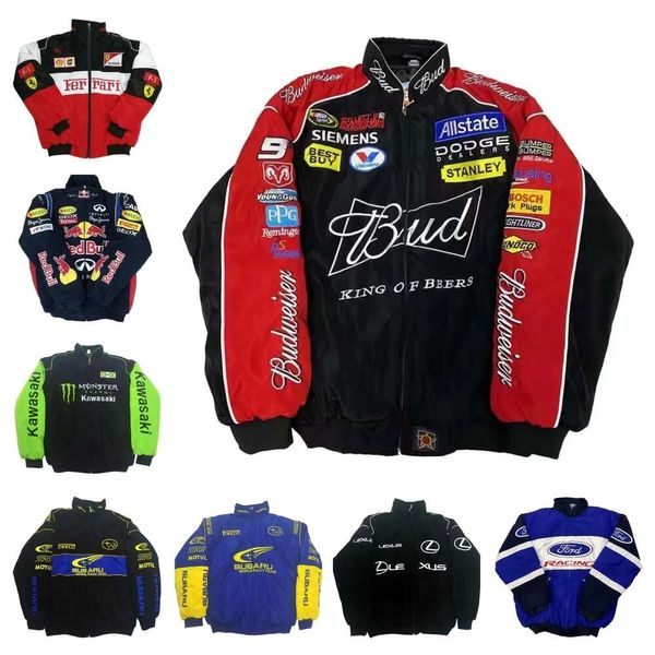 Jaqueta masculina designer jaqueta F1 jaqueta de corrida completa bordada jaqueta casual tamanhos europeus e americanos gh