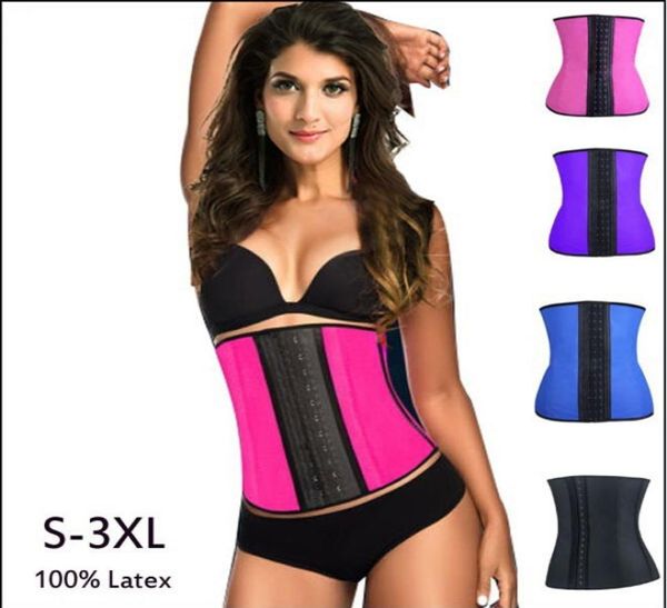 9 Stahlknochen Latex Gummi Body Shaper Taille Trainer Training Korsetts Korsett Latex Korsett Sexy Frauen Latex Taille Cincher Abnehmen S6376530