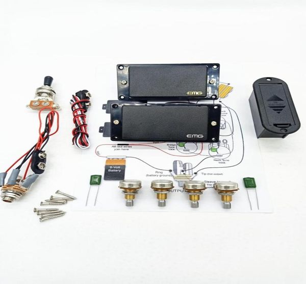 Yeni Elektro Gitar Pikapları Aktif Pikap Humbucker Aktif 9V Pil Güç Kaynağı 5227558