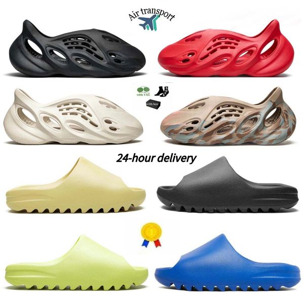 Pantofole firmate Uomo Donna slider Foam Runner Vermillion Mineral Blue Onyx Pure Sandali Slide Slipper Ocra Bone Resin Clog Desert Ararat runr slides scarpa 36-48