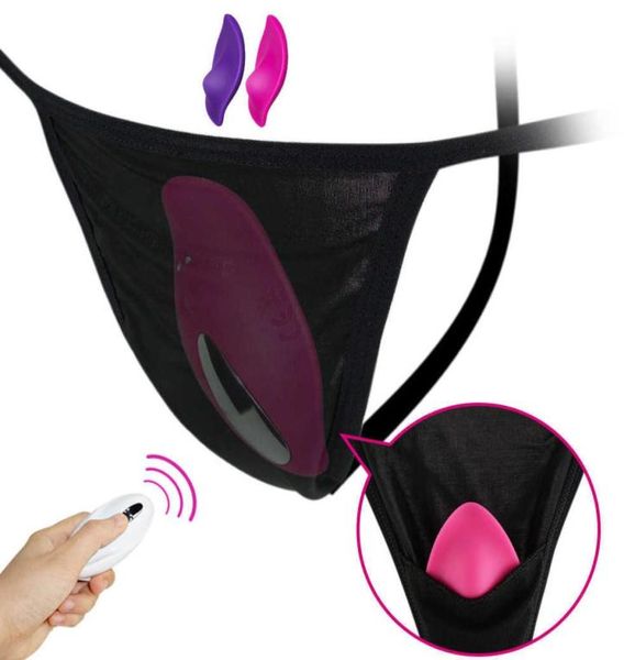 Unsichtbarer drahtloser Fernbedienungs-Panty-Dildo-Vibrator, tragbarer Klitorisstimulator, Höschen, tragen Ei-Spielzeug für Frauen, Paare, Q06021577805