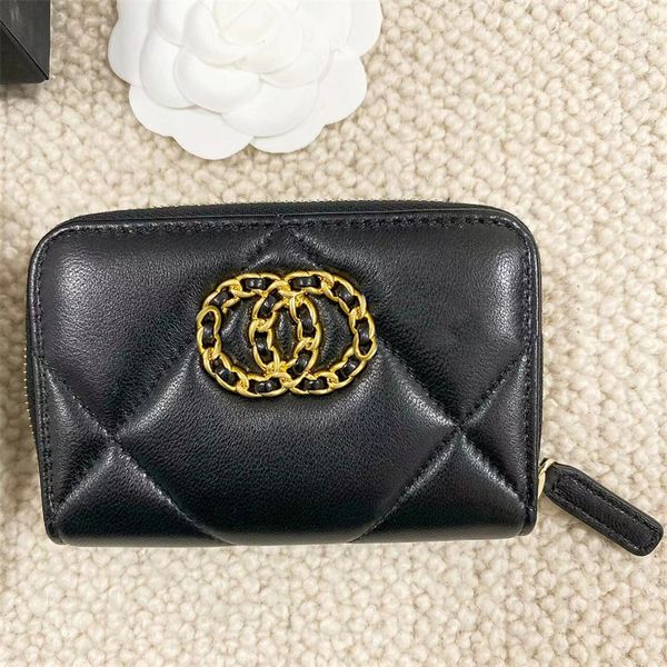 Klasik kanatlı havyar kapitone çanta cüzdan cüzdan cüzdanlar CC WOC kadınlar için küçük tasarımcı çantası kart sahibi lüksler anahtarlık deri anahtar torbası fermuar anahtar cüzdanları
