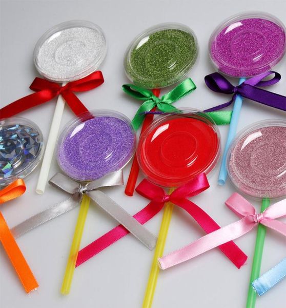 Пакет Shimmer Lollipop Lashes 3D Коробки для норковых ресниц Коробки для накладных ресниц Упаковочный футляр Пустая коробка для ресниц Косметические инструменты make 3943532