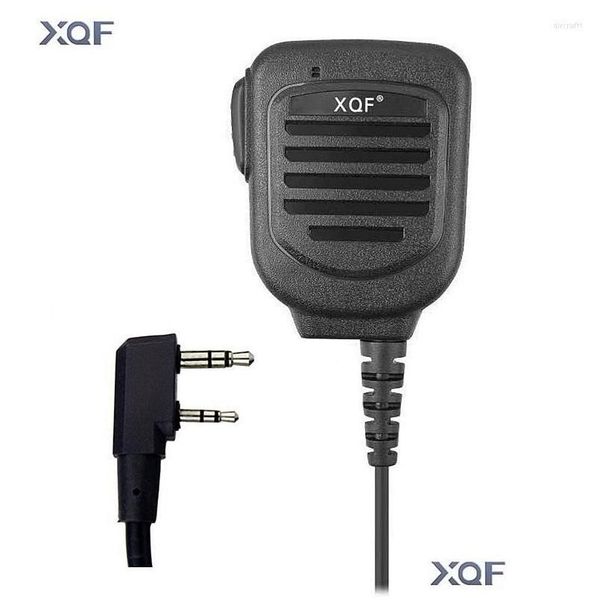 Ручной микрофон Walkie Talkie Xqf SM109 Shoder IP67 Водонепроницаемый микрофон для Baofeng Uv-5R Uv-5Re Tk-370 Двухсторонняя прямая доставка Dhkwv Electro Otxaa