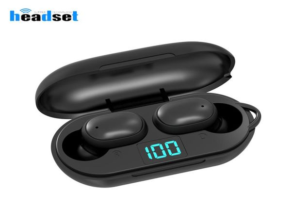 Mini tws h6 fone de ouvido sem fio bluetooth com display led power pk a6s e6s earbuds1608635