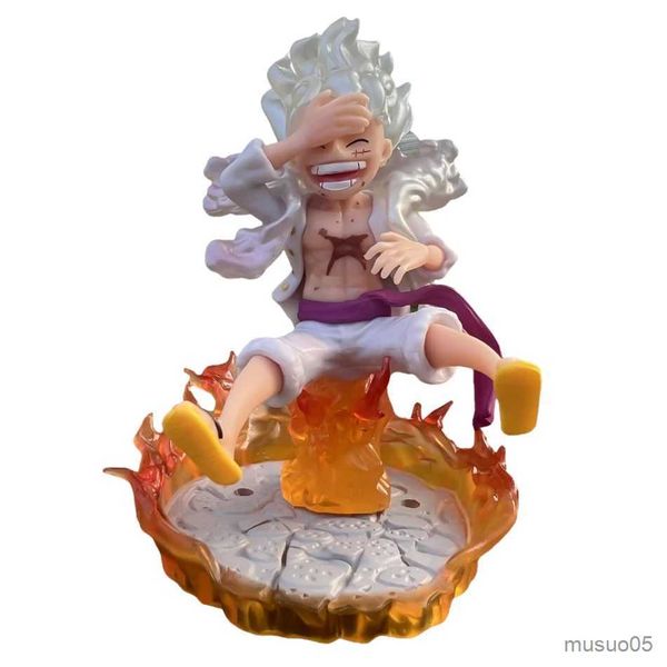 Action Figure Toy 10cm One Piece Anime Figure Nika Luffy Gear 5th Action Figure Gear 5 Sun God Pvc Figurine Gk Statua Modello Decorazione Giocattoli per bambole