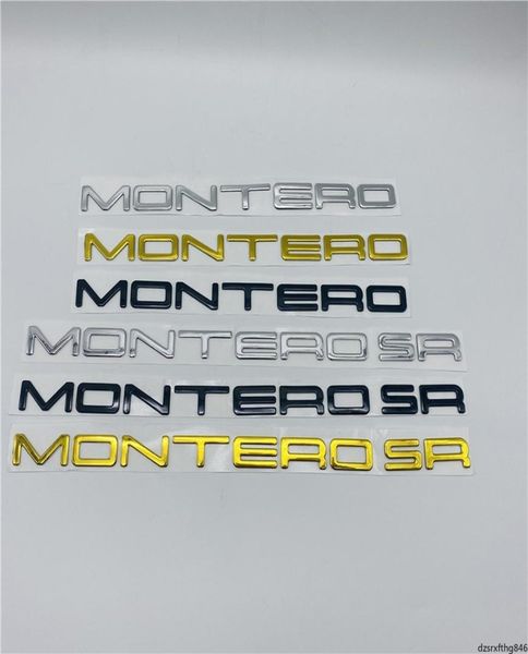 Mitsubishi Montero için Araba Aksesuarları SR LS Arka Bagaj Bagaj Kapağı Emblem Yan Kapı Çamurluk Logo Kelimeleri NamePlage Decal7712716