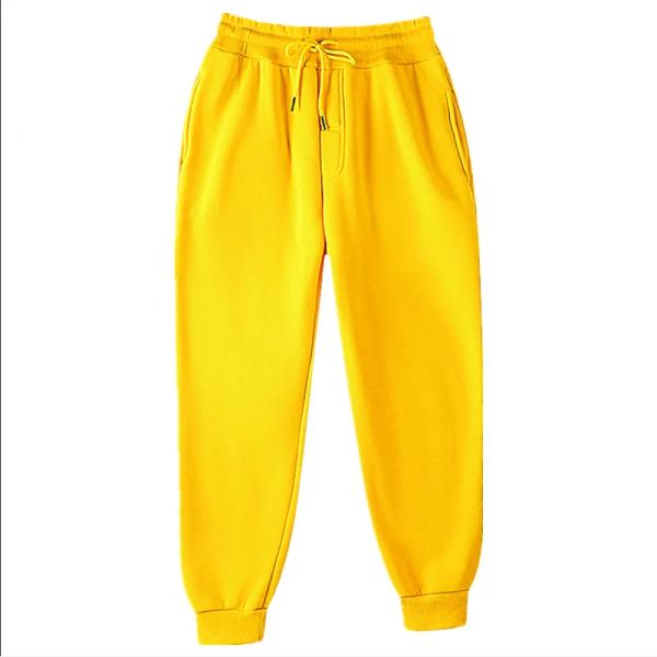 Calça de moletom novos jogadores de moletom de moletom e mulheres cintura elástica perdem calças casuais bege branco rosa amarelo hip hop calça de moletom