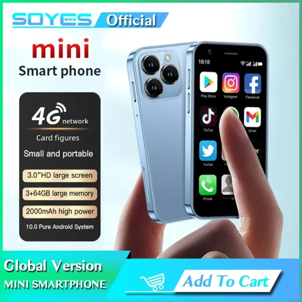 Soyes XS16 Mini 4G LTE Android10.0 Смартфон 3 ГБ оперативной памяти 64 ГБ ROM 3 