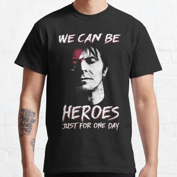Рубашки мужские, футболка «Мы можем быть героями», рубашка Дэвида, Боуи, подарок для курения для фанатов и любителей, винтажный подарок, женские футболки