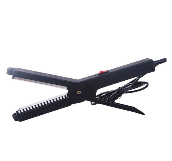 WholeBlack Cerâmica Placa de Titânio Alisador de Cabelo Profissional Alisamento Flat Iron 220240 V MF00119686881