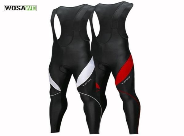 Outono inverno quente joelho velo calças de ciclismo dos homens ciclo collants bib bicicleta estrada montanha longa com gel acolchoado racing2864636