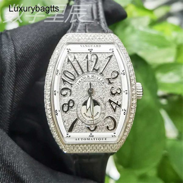 Franck Muller Orologio Orologi svizzeri Automatici che non utilizzano il set completo di Frank Womens Moon Phase con intarsio di diamanti Orologio da polso completamente meccanico