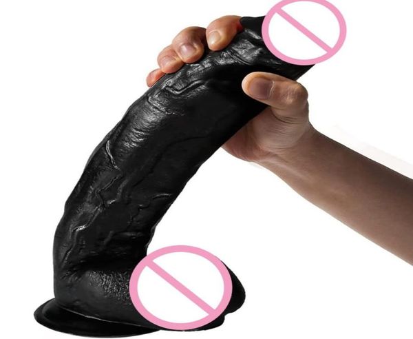 yutong 11 polegadas Dildo Strapon Phallus Enorme Grande Realista Vibradores Silicone Pênis Com Ventosa G Spot Estimular 18 Brinquedos para Woma4733803