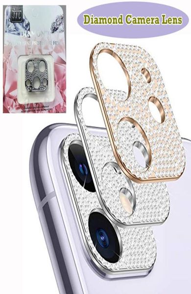 Shiny Bling Diamond Lens Kratzfeste Rückkamera-Schutzhüllen für iPhone 13 12 Mini 11 Pro Max ohne Einzelhandelsverpackung3437220
