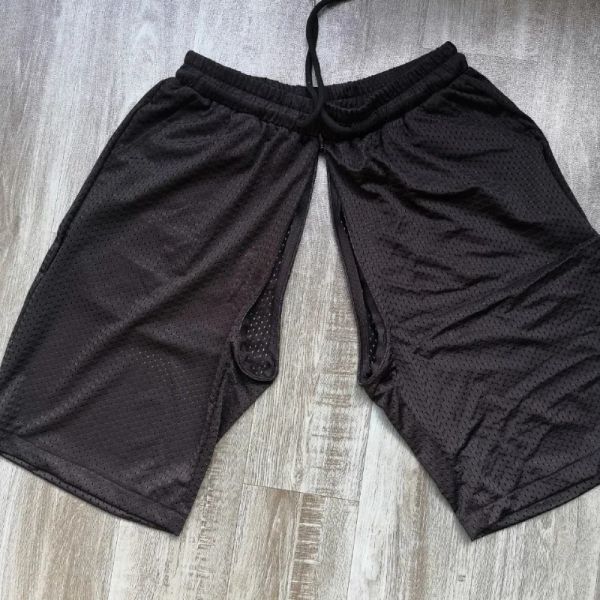 Hosen Sommer Eis Seide Casual Hosen Doppelköpfigen Unsichtbaren Reißverschluss Opencrotch Hosen männer Outdoor Bequemlichkeit Sex Shorts Männer Mode