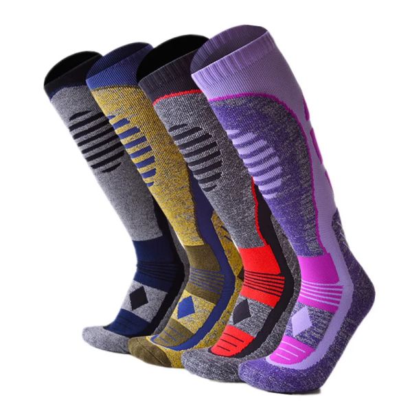 Anzüge professionelle Ski -Socken verdickte Strümpfe Männer Frauen Winter Schneesport Wanderschnecken Snowboarden Thermalsocke