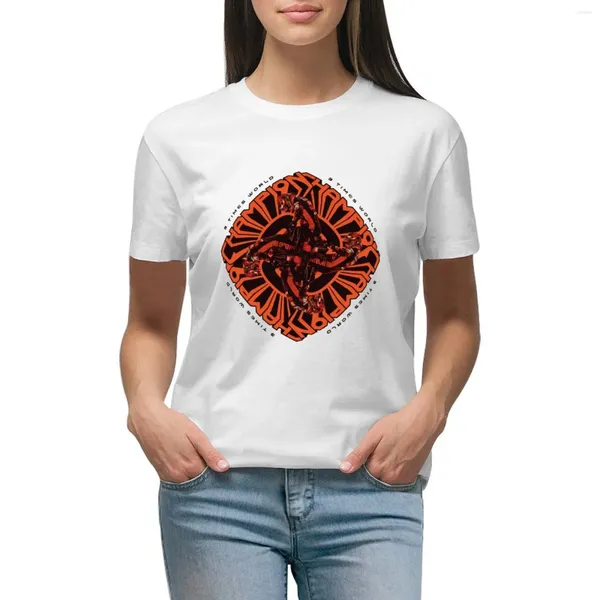 Polos femininos 3 vezes mundo camiseta verão tops hippie roupas femininas mulheres