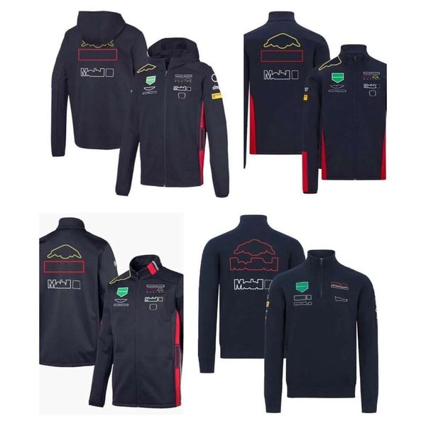 Giacca da auto con cappuccio F1 Formula 1 con la stessa personalizzazione Giacche con ricamo completo logo auto Giacche da moto retrò stile college xv