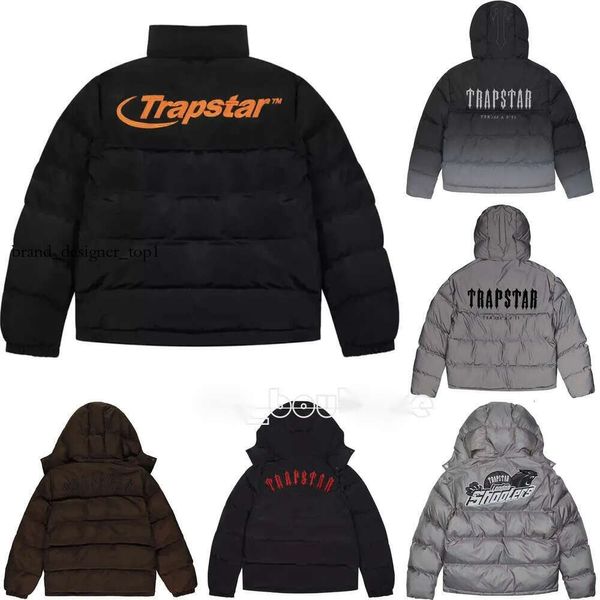 Jaqueta masculina Down Parkas Trapstar Puffer Puffer London Hyperdrive Technical Fashion Designer Black White Warm Men Men Top Top