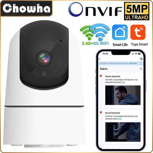 Baby Monitor Camera Onvif Tuya WiFi interno IP 5MP Smart Home Security Monitoraggio wireless Monitoraggio automatico CCTV Q240308