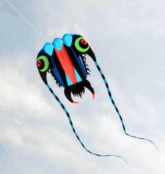 3D 10 qm 1 Leine blau Stunt Parafoil Trilobites POWER Sport Kite Outdoor-Spielzeug5080569