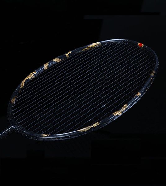 Ultralight 8u Dragon Phoenix Tam Karbon Fiber Badminton Raketleri Dize Çantalarla Professonal Raketler Padel Yetişkinler için Kids7681690