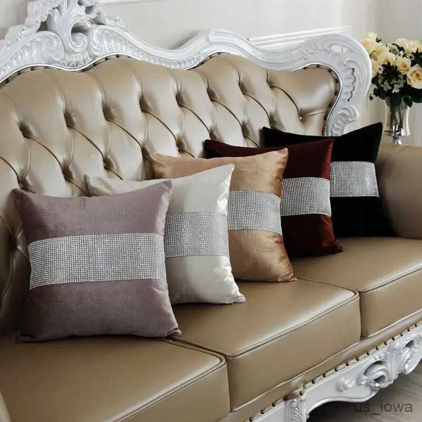 Подушка/декоративная бархатная ткань с бриллиантами, блестящая подушка для домашнего декора, декоративный плед 45X45 см (только внешний чехол)