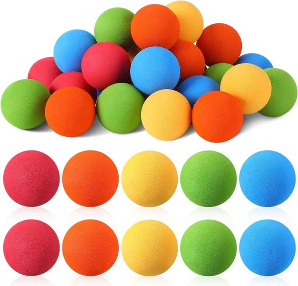 Brinquedos de arma Outros brinquedos 36 peças bolas redondas para brinquedos de tiro de pato crianças crianças espuma blasters segurança a ar bala macia cores sortidas 2,8 cm 2400308