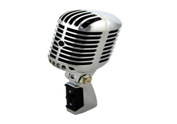 Microfono classico vintage cablato professionale Bobina mobile dinamica di buona qualità Mike Deluxe Metal Vocal Old Style Ktv Mic Mike9399702