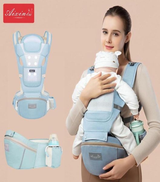 Taşıyıcılar Sırt Çantaları Taşınabilir Bebek Sling Kalça Koltuğu Taşıyıcı 036m Bel Dışkısı Borns Ergonomik Rahat Sırt Çantası Ön Fac7303691