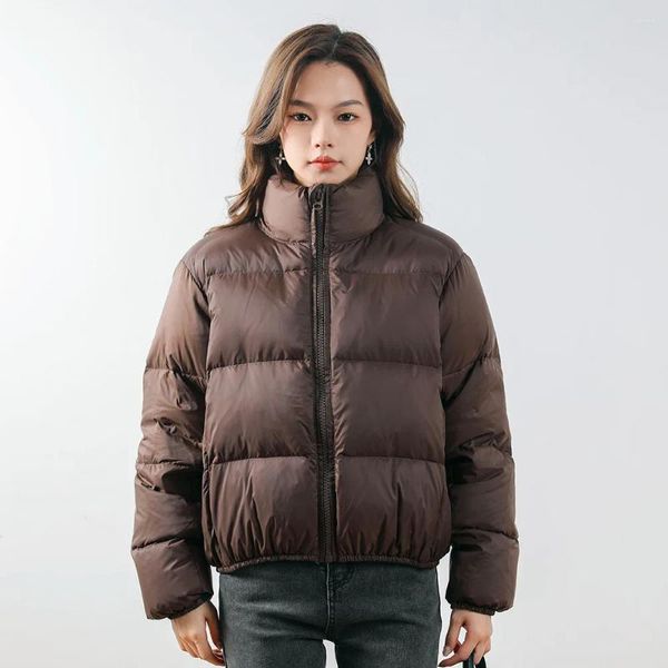 Frauen Trenchcoats Winter Parkas Für Frauen 2024 Einfarbig Brot Kleidung Mantel Verdicken Unten Jacke Warme Weiße Ente Oberbekleidung damen