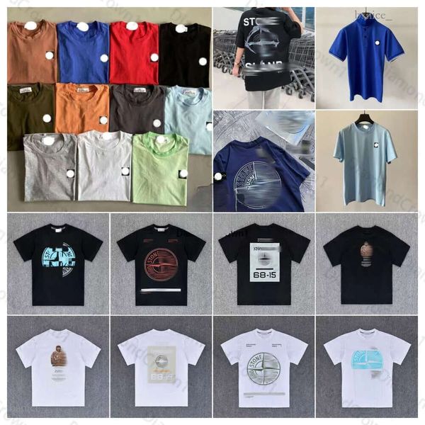 2024 verão t masculino designer pedra-islandness t camisa solta camisetas homem camisa streetwear shorts manga pedra tshirt roupas 476