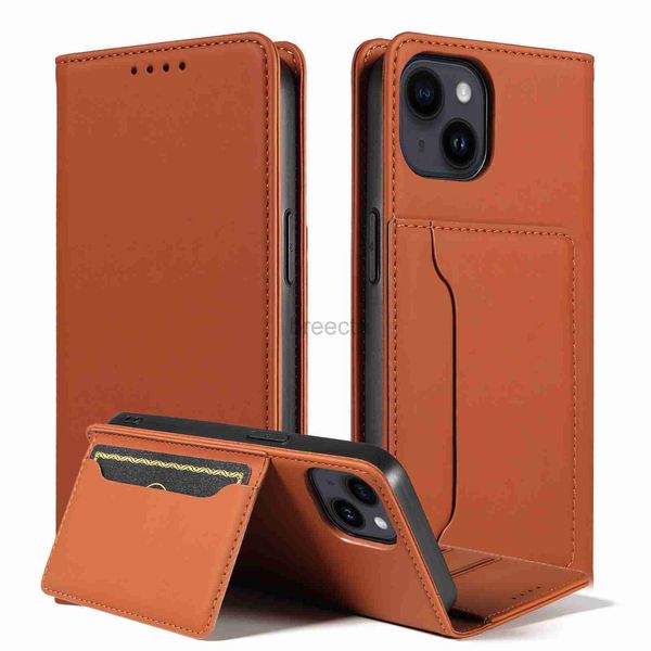 Para iPhone 15 caixas para iPhone 14 Caso Samsung Redmi Note Series Designer de luxo Mobile Leather Fashion Wallet Holder Case de protetora CLAMSHELL 240304