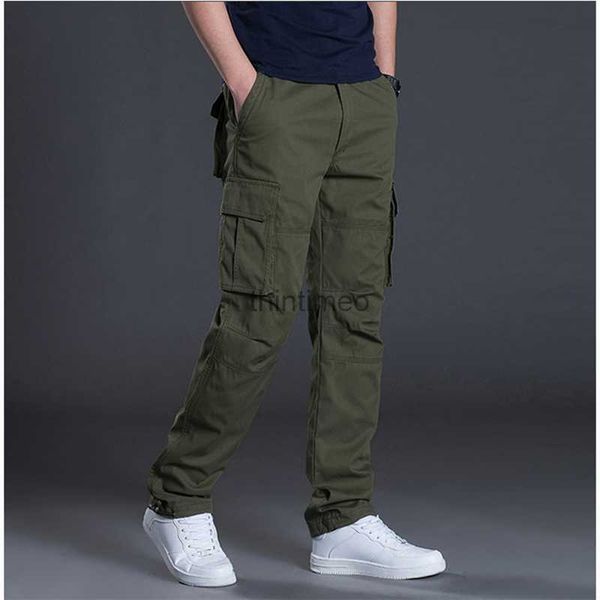 Herrenhose Frühling Herbst Cargohose Baggy Normale Hose Combat Tactical Pants Multi Pockets 240308