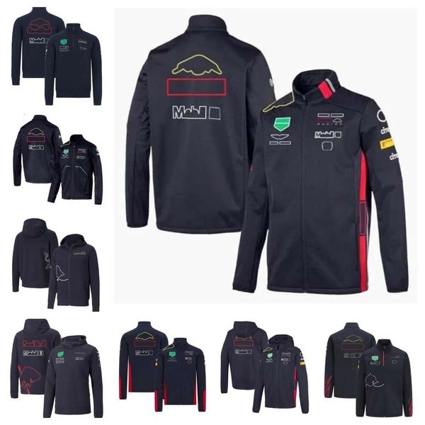 Giacca da auto con cappuccio F1 Formula 1 con la stessa personalizzazione Giacche da ricamo complete con logo auto Giacche da moto retrò stile college zx