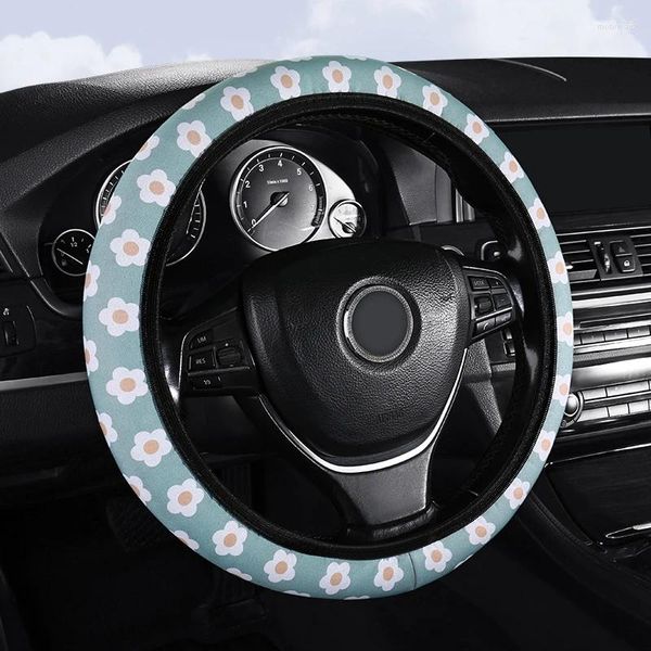 Coprivolante 2024 Tessuto traspirante a fiori senza anello interno Coprispalla per auto stile cintura elastica