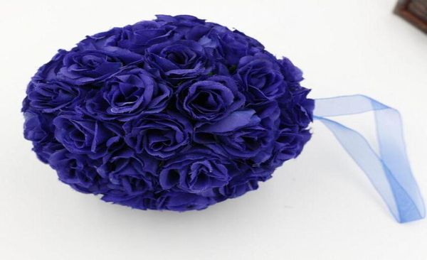 10 peças azul real 5 polegadas rosa flor beijando bola flores de casamento decoração6561073