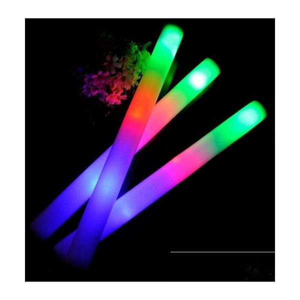 Led ışık çubukları Led köpük çubuğu renkle yanıp sönen coplar kırmızı yeşil mavi aydınlatma festivali parti dekorasyon konseri pervane damla deli dh8mn