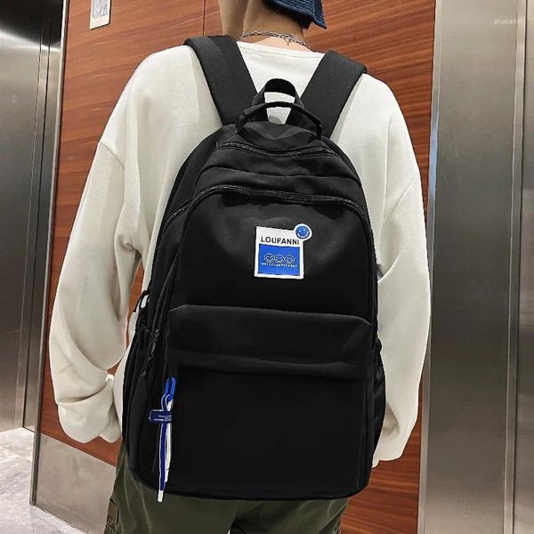 Schultaschen Ins Style Männliche College-Studenten Einfacher Vielseitiger Rucksack 2024 Modetrend Hoch