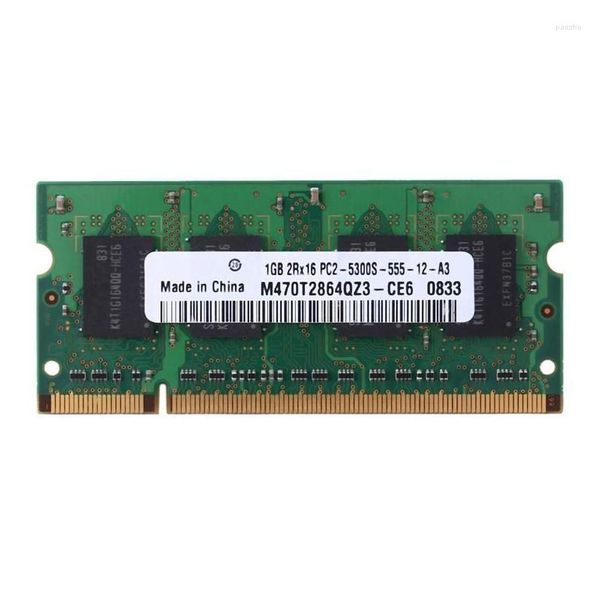 Rams 1GB Notebook Memória Ram 677Mhz Pc2-5300S-555 200Pins 2Rx16 Sodimm Laptop para Amdrams Drop Delivery Dhpij