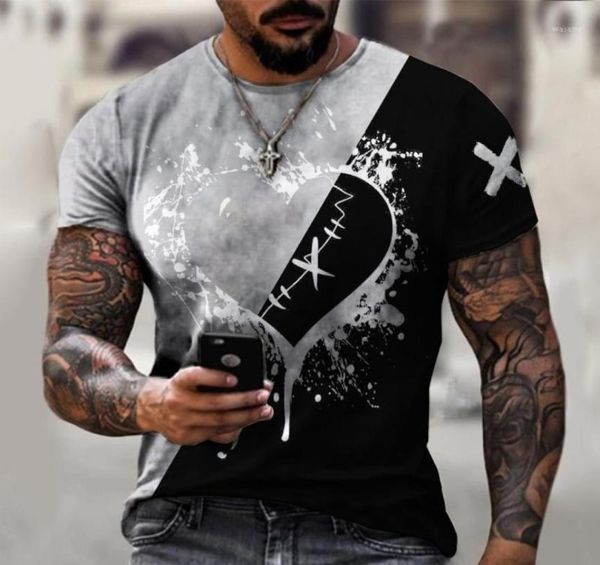 Men039s camisetas 3d animado impresso camiseta casual grande camisa crânio design roupas de rua no verão 20221490454