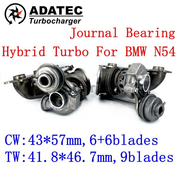 Turbo ibrido per BMW 135i (E82/E88) Motore N54B30 Cuscinetto ufficiale 49131-07040 49131-07041 Aggiornamento Turbolader 11657649290 Ruota del compressore billet più grande