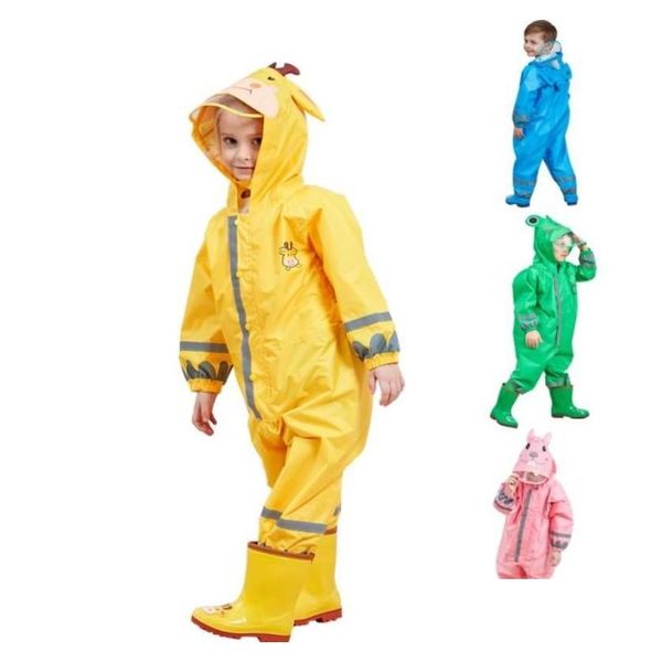 Regenmäntel Wasserdichter Kinder-Regenmantel 39 Jahre alte Kinder Cartoon-Frosch-Regenbekleidung mit Kapuze Jungen-Mädchen-Outwear Camp Poncho Rain Drop Deliv Dhycx