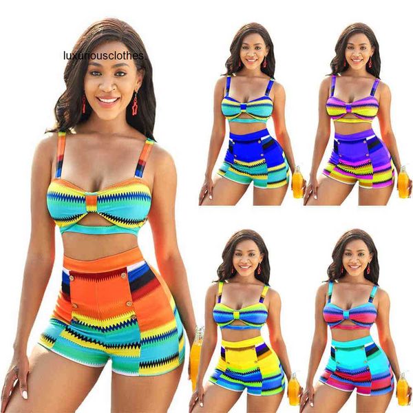 Mulheres Swimwear Mulheres Designer Swimwear Esportes Sutiã Shorts Troncos Duas Peças Marca Tracksuits Slim Sexy Quick Dry Beachwear Bikini Set Roupas Tankini