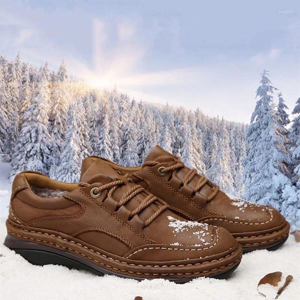 Scarpe da fitness di grandi dimensioni 37-46 Business Casual da uomo all'aperto Trekking Viaggi Campeggio Escursionismo Arrampicata Stivali in pelle di mucca con strato superiore morbido