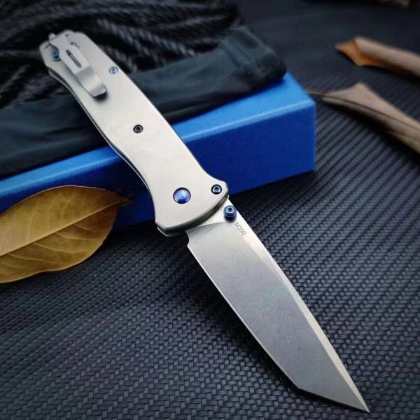 Титановая ручка BM 537 Тактический складной нож Открытый кемпинг Безопасность Карманные ножи EDC Инструмент