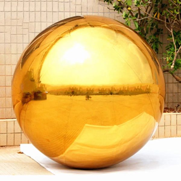 Atacado tira/dourado/pastel inflável espelho bola transporte grande evento decoração balão pvc bolas de discoteca esfera brilhante olhando globo ll