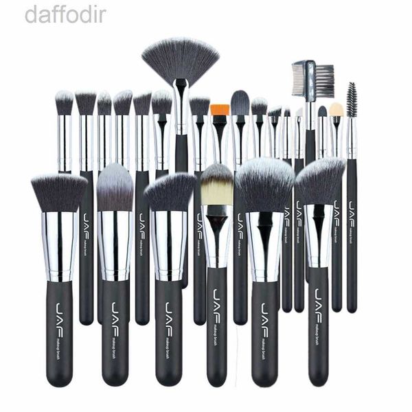 Makyaj Fırçaları JAF Profesyonel Makyaj Fırçaları Set Kit Dudak Tozu Temel Allık Allık Göz Farı Kirpikler Kapatıcı Fırça Aracı 24 PCS/SET 240308